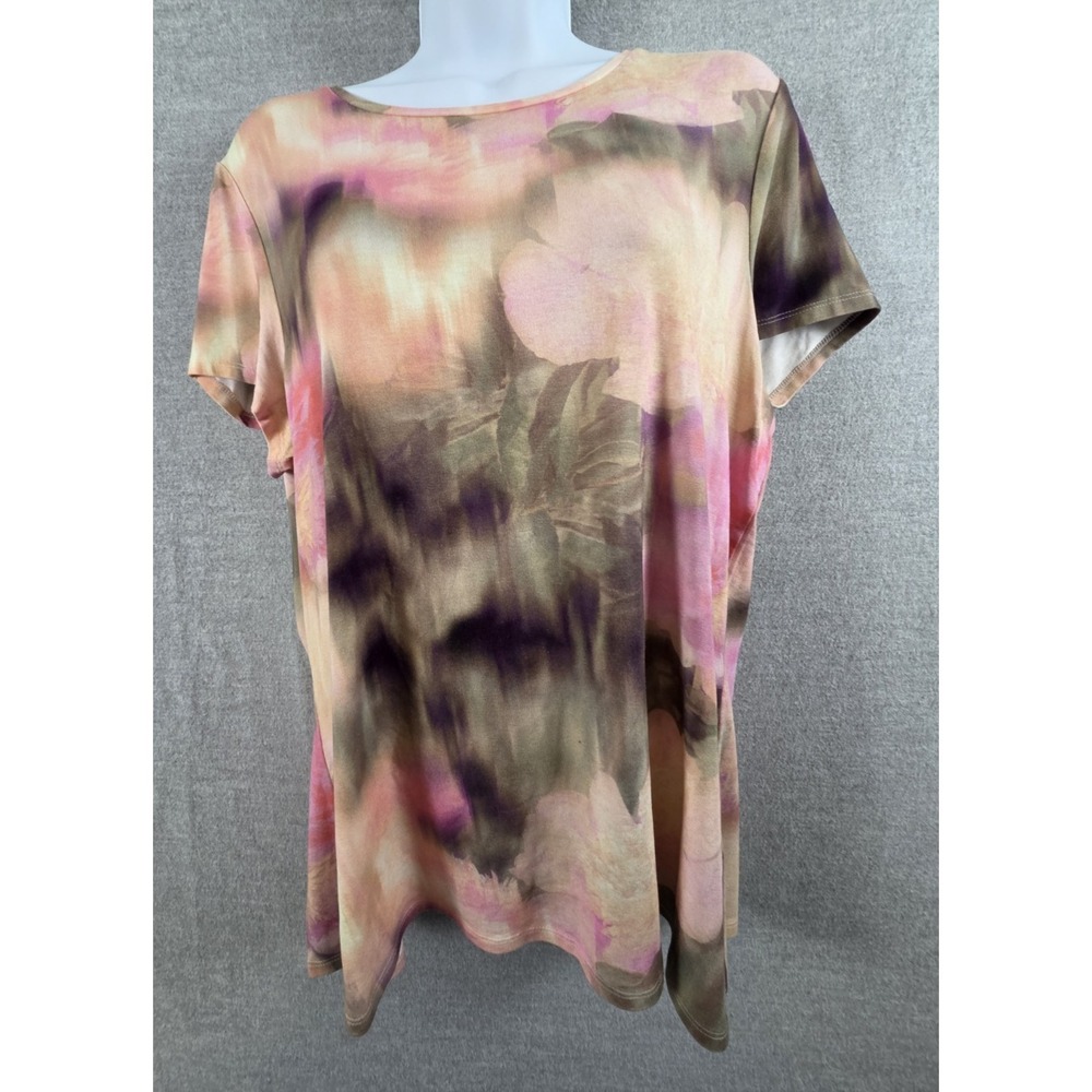 Ted Baker London Yazmean Glam Floral Printed Fitted T Shirt UK‎ 5 Womens L Pink